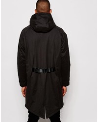 schwarzer Parka von Asos