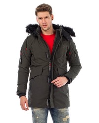 schwarzer Parka von Cipo & Baxx