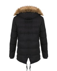 schwarzer Parka von Cipo & Baxx