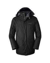 schwarzer Parka von Eddie Bauer