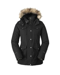 schwarzer Parka von Eddie Bauer