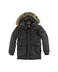 schwarzer Parka von EMILIO ADANI