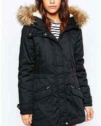 schwarzer Parka von Only