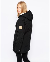 schwarzer Parka von Fjäll Räven