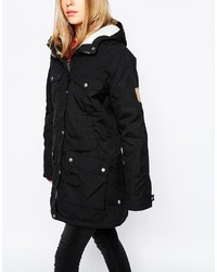 schwarzer Parka von Fjäll Räven