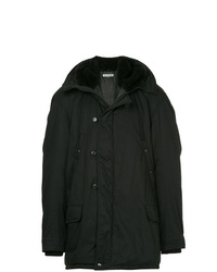 schwarzer Parka von Hed Mayner