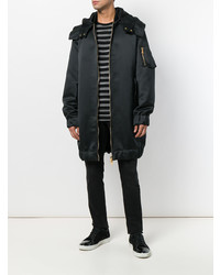 schwarzer Parka von Pierre Balmain