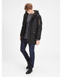 schwarzer Parka von Jack & Jones