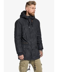 schwarzer Parka von khujo