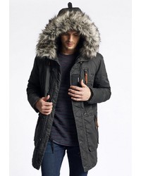 schwarzer Parka von khujo