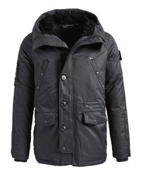 schwarzer Parka von khujo