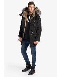 schwarzer Parka von khujo