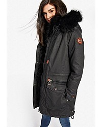 schwarzer Parka von khujo