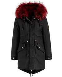 schwarzer Parka von khujo