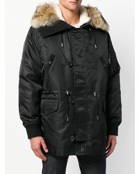 schwarzer Parka von Yves Salomon Army