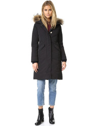 schwarzer Parka von Woolrich