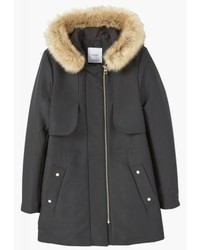 schwarzer Parka von Mango