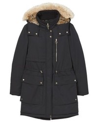 schwarzer Parka von Mango