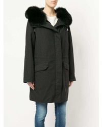 schwarzer Parka von Yves Salomon Army