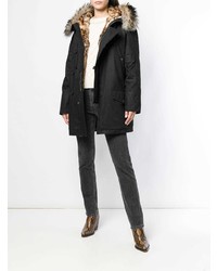 schwarzer Parka von Saint Laurent