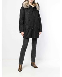 schwarzer Parka von Saint Laurent