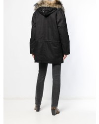 schwarzer Parka von Saint Laurent