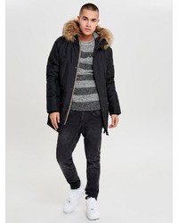 schwarzer Parka von ONLY & SONS