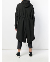 schwarzer Parka von Rick Owens DRKSHDW