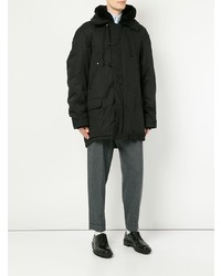 schwarzer Parka von Hed Mayner