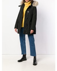 schwarzer Parka von Woolrich