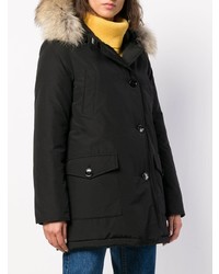 schwarzer Parka von Woolrich