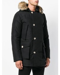 schwarzer Parka von Woolrich