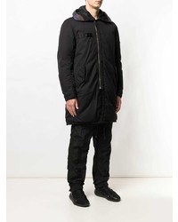 schwarzer Parka von Stone Island Shadow Project