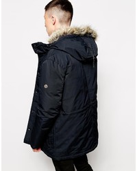 schwarzer Parka von Ben Sherman