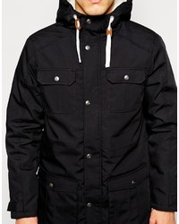 schwarzer Parka von Solid