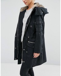 schwarzer Parka von Asos