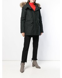 schwarzer Parka von Woolrich