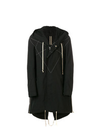 schwarzer Parka von Rick Owens DRKSHDW