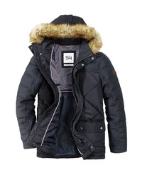 schwarzer Parka von S4 JACKETS