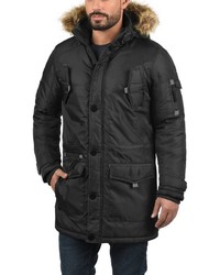 schwarzer Parka von Solid