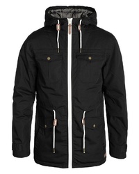 schwarzer Parka von Solid