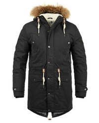 schwarzer Parka von Solid