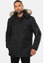 schwarzer Parka von Threadbare