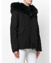 schwarzer Parka von Mr & Mrs Italy