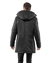 schwarzer Parka von Vincenzo Boretti