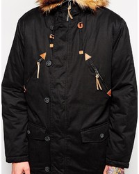 schwarzer Parka von Farah