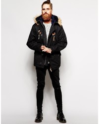 schwarzer Parka von Farah