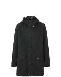 schwarzer Parka von Yves Salomon Homme