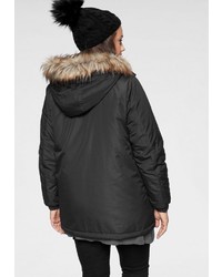 schwarzer Parka von Zizzi