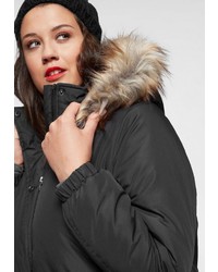 schwarzer Parka von Zizzi